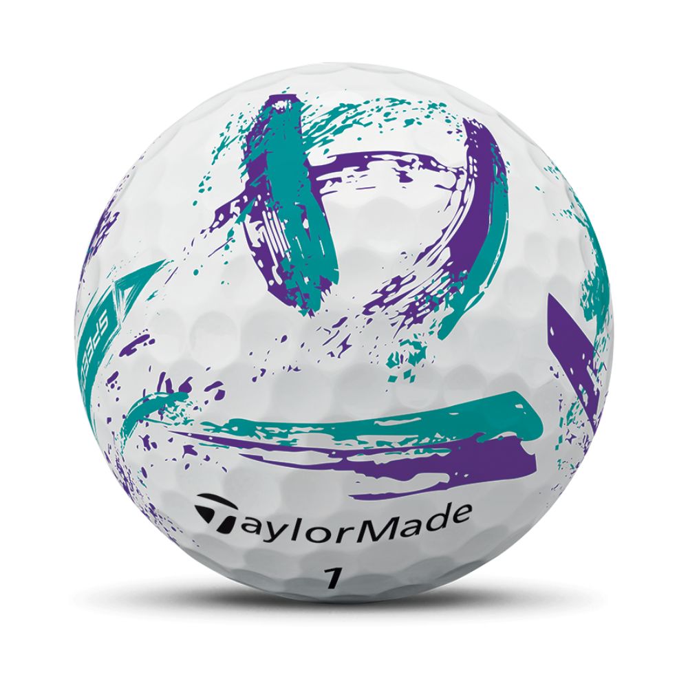 TaylorMade SpeedSoft Ink Golf Balls 2026 - Ink Purple / Teal