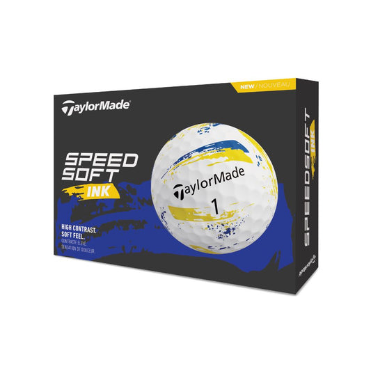 TaylorMade SpeedSoft Golf Balls 2026 - Ink Yellow / Blue Yellow/ Blue