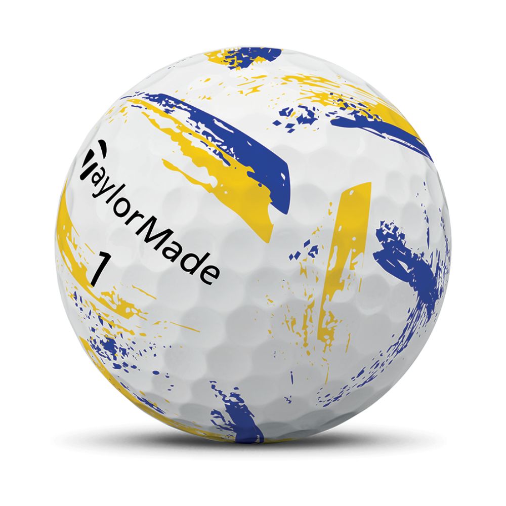 TaylorMade SpeedSoft Ink Golf Balls 2026 - Ink Yellow / Blue