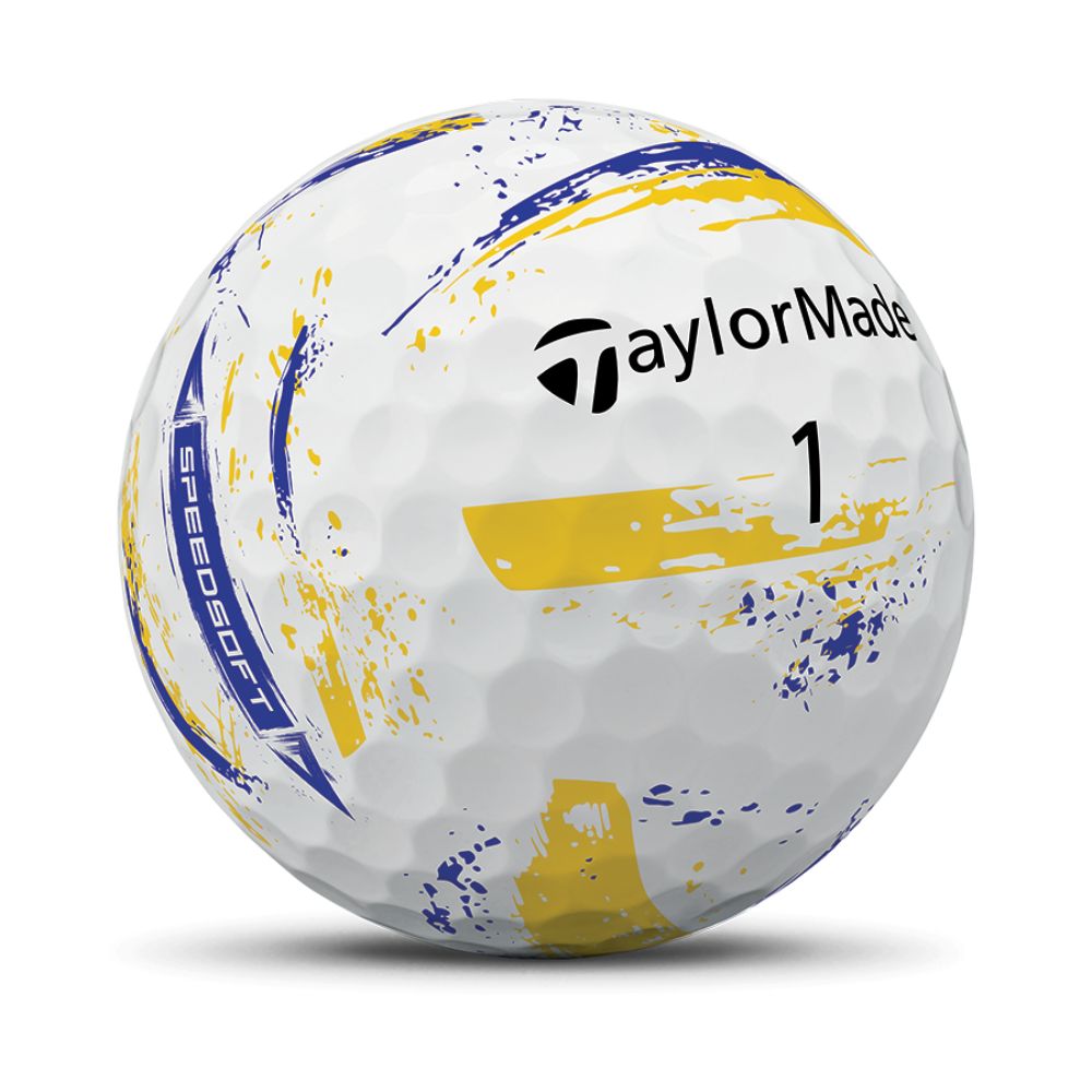 TaylorMade SpeedSoft Ink Golf Balls 2026 - Ink Yellow / Blue