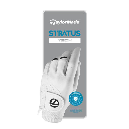 TaylorMade Stratus Tech Glove 2026 White S Left Hand (Right Hand Golfer)