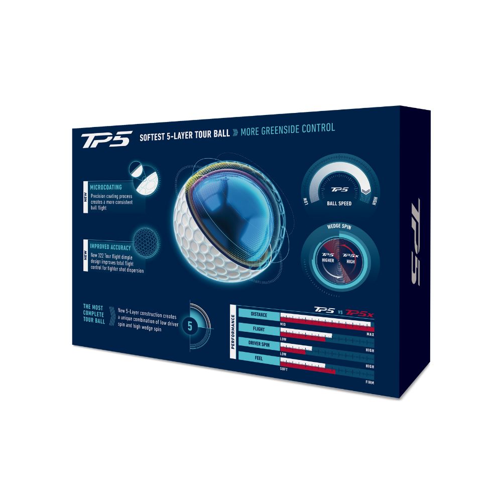 TaylorMade TP5 Golf Balls 2026 - White - 4 FOR 3 OFFER
