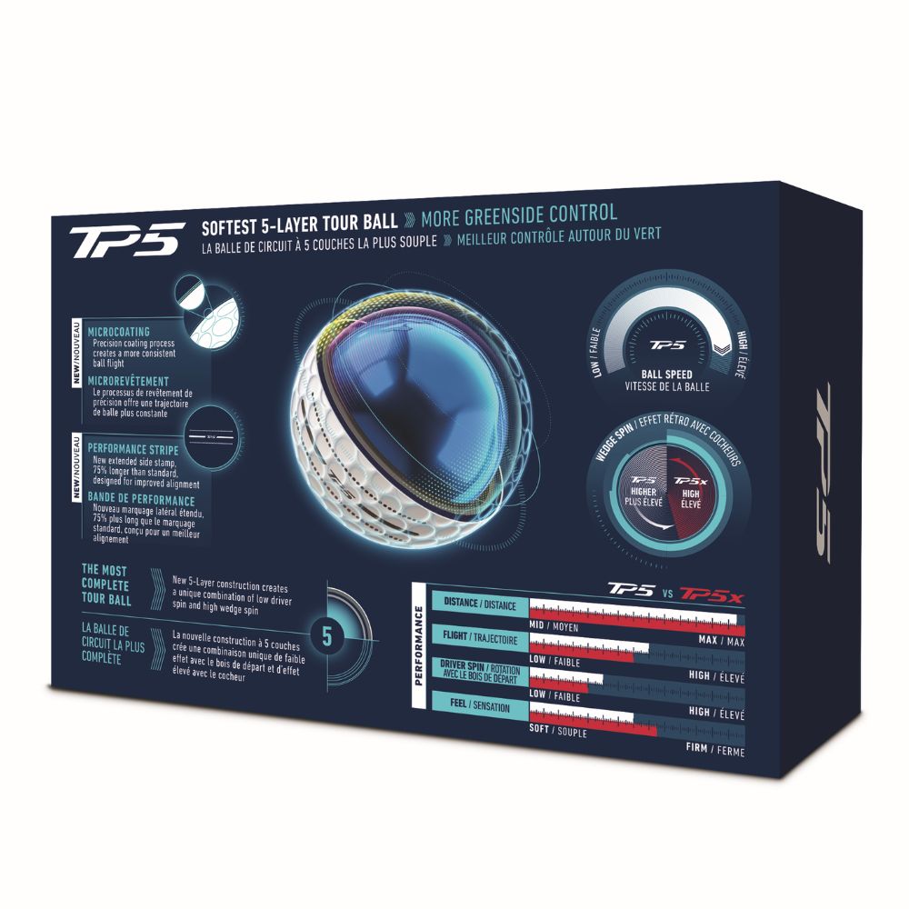 TaylorMade TP5 Performance Stripe Golf Balls 2026 - Half Dozen