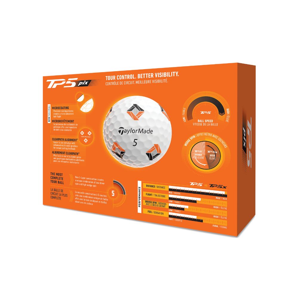 TaylorMade TP5 Pix Golf Balls 2026 - White - 4 FOR 3 OFFER