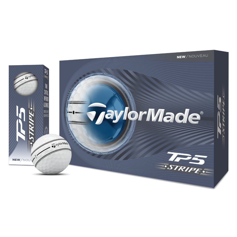 TaylorMade TP5 Stripe Golf Balls 2026 - White - 4 FOR 3 OFFER