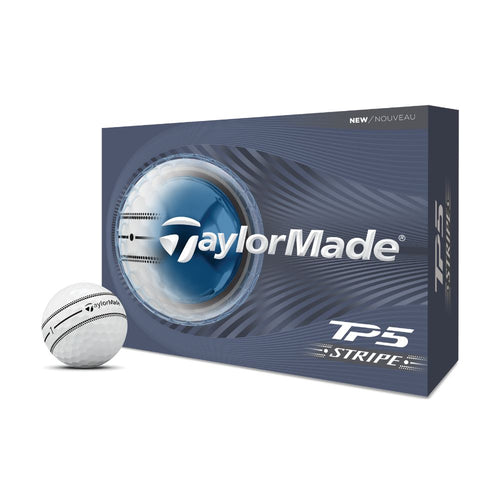 TaylorMade TP5 Stripe Golf Balls 2026 - White - 4 FOR 3 OFFER