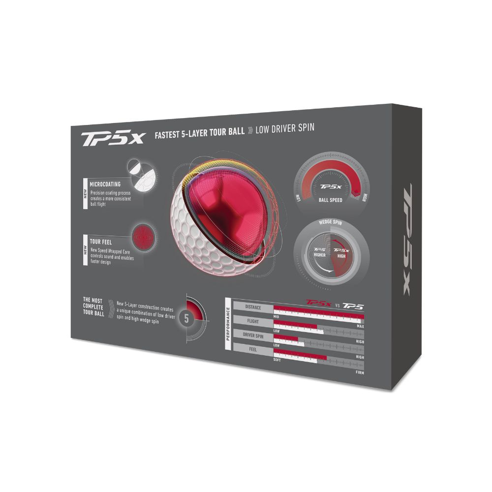 TaylorMade TP5x Golf Balls 2026 - White - 4 FOR 3 OFFER
