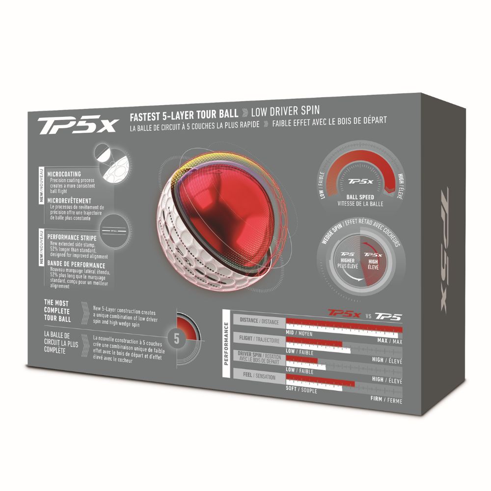 TaylorMade TP5x Performance Stripe Golf Balls 2026 - Half Dozen