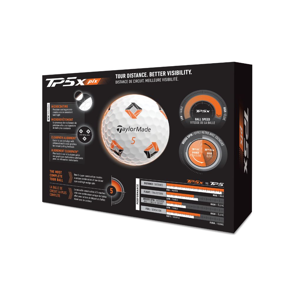 TaylorMade TP5x Pix Golf Balls 2026 - White - 4 FOR 3 OFFER