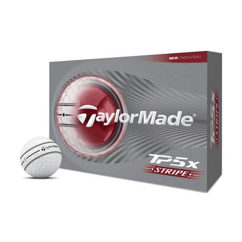 TaylorMade TP5x Stripe Golf Balls 2026 - White - 4 FOR 3 OFFER