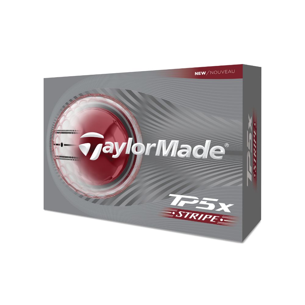 TaylorMade TP5x Stripe Golf Balls 2026 - White - 4 FOR 3 OFFER