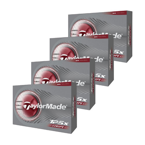 TaylorMade TP5x Stripe Golf Balls 2026 - White - 4 FOR 3 OFFER White