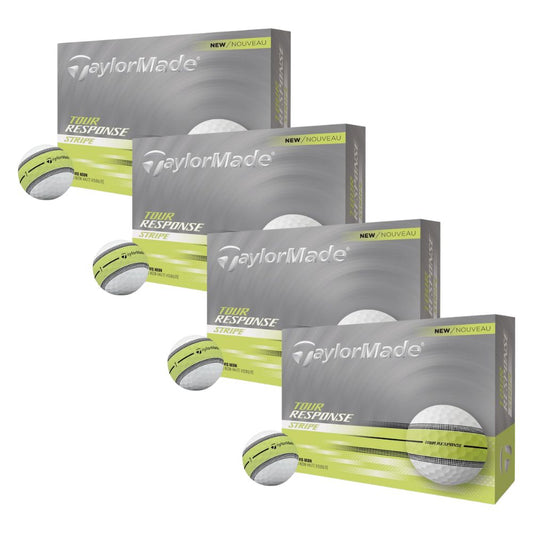 TaylorMade Tour Response Stripe Golf Balls 2025 - Neon Yellow 4 For 3 OFFER