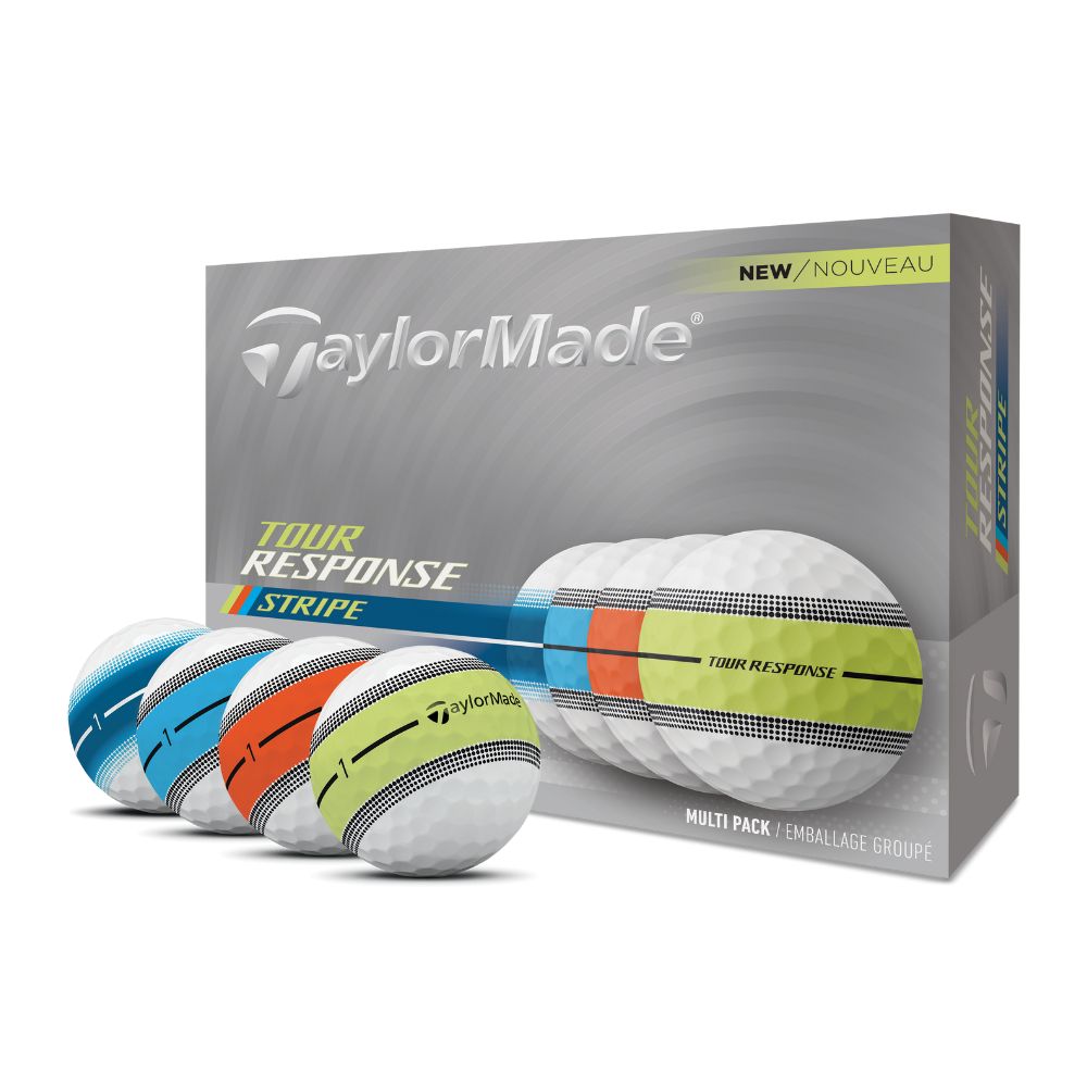 TaylorMade Tour Response Stripe Golf Balls 2025 - Neon Multi Neon Multi