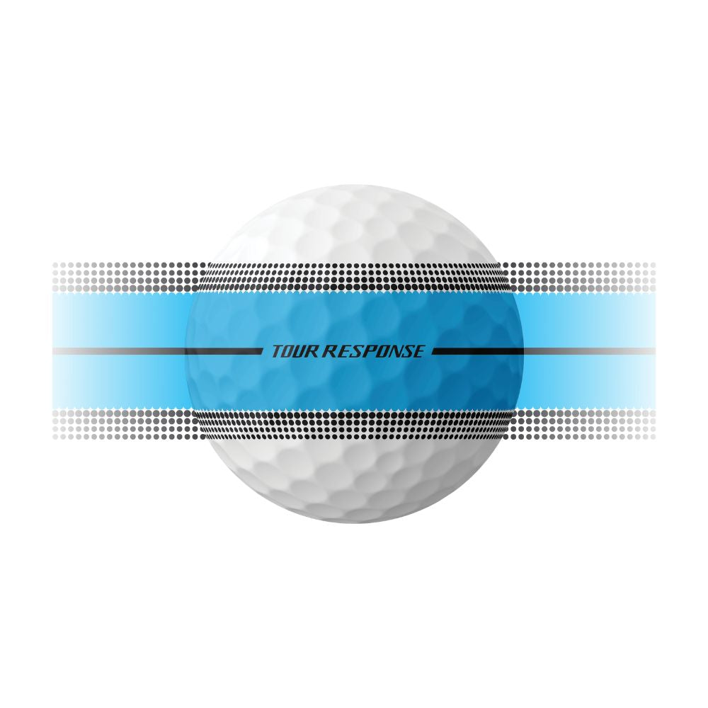TaylorMade Tour Response Stripe Golf Balls 2025 - Neon Blue