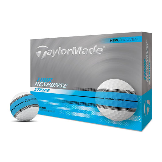 TaylorMade Tour Response Stripe Golf Balls 2025 - Neon Blue 4 For 3 OFFER