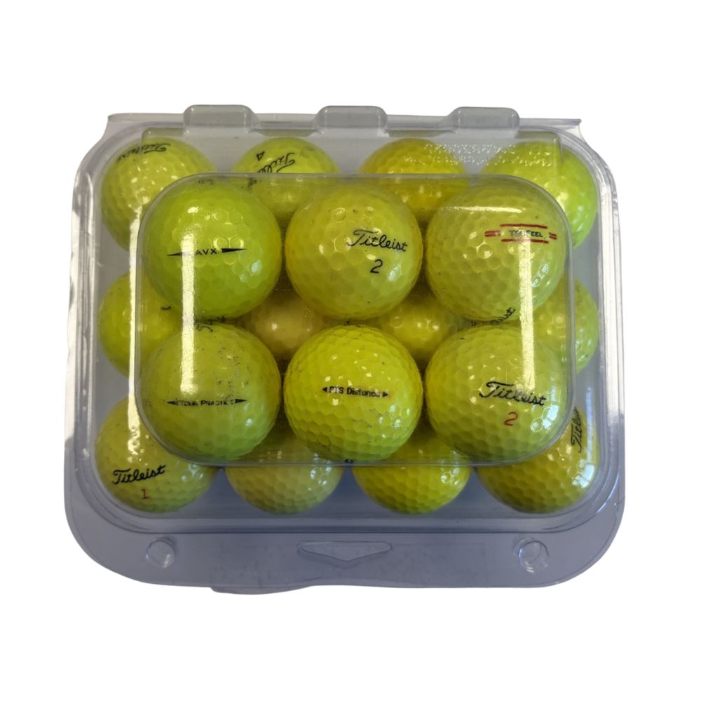 Titleist Grade C Recycled Golf Balls - 24 Pack - Yellow