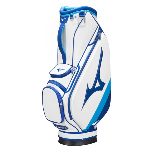 Mizuno Golf Tour Staff Cart Bag 2024 - White Blue White/Blue  