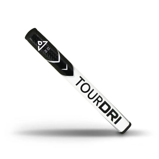 TourDri Flat Putter Golf Grip 2.0 Black / White