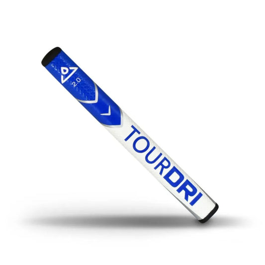 TourDri Flat Putter Golf Grip 2.0 Blue / White
