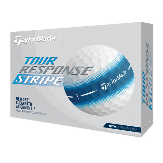 TaylorMade Tour Response Stripe Golf Balls 2024 - White Blue White / Blue  