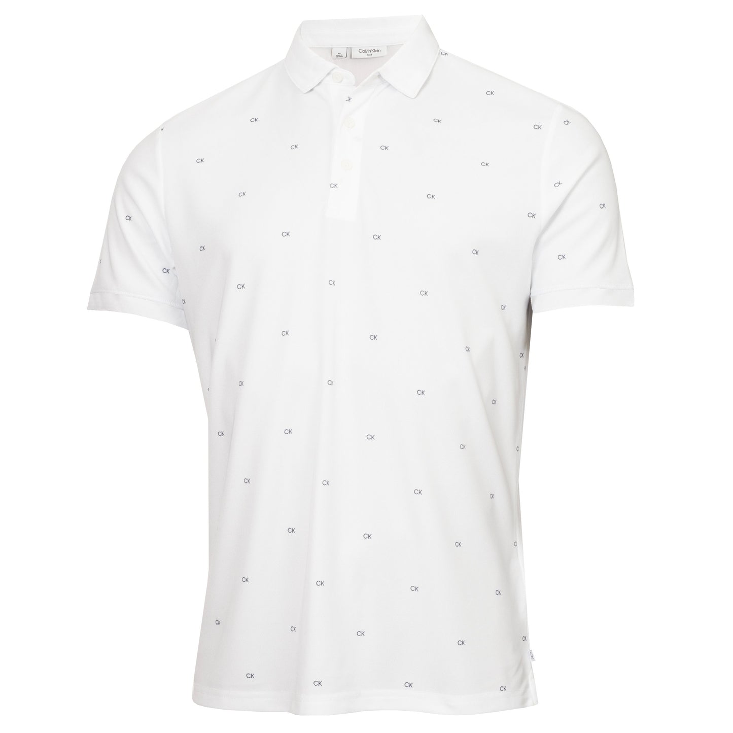 Calvin Klein Golf Monogram Polo Shirt CKMS24882 White White M 