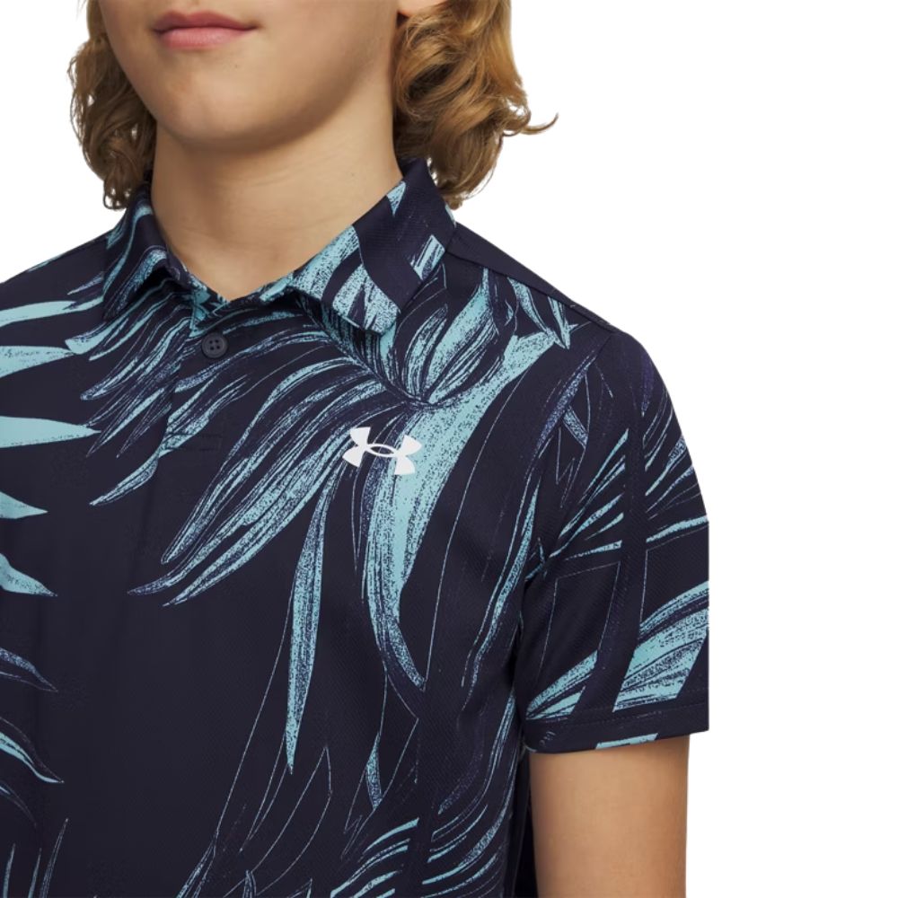 Under Armour Boys Matchplay Printed Junior Golf Polo Shirt 2026 - 6009817-411