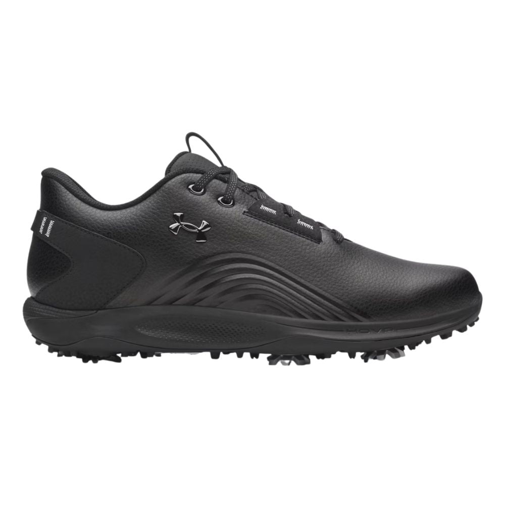 Under Armour Drive Fade 2 Men's Spiked Golf Shoes 2026 - 6006120-001 Black / Black / Metallic Gun Metal 7