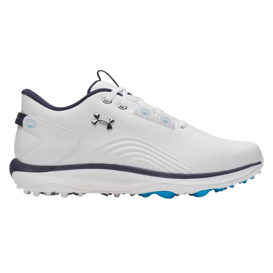 Under Armour Drive Fade 2 Spikeless Men's Golf Shoes 2026 - 6006121-100 White / White / Metallic Silver 7