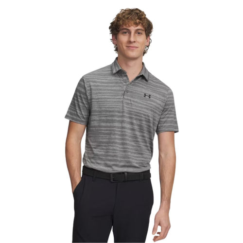 Under Armour Drive Jacquard Men's Golf Polo Shirt 2026 - 1389846-709 Clay Green / Titanium / Black M