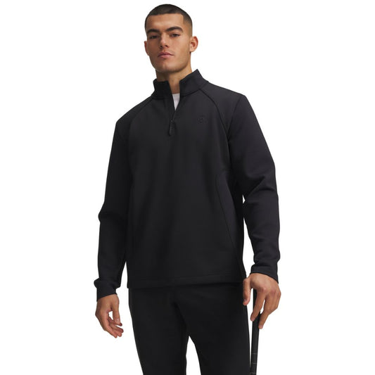 Under Armour Drive Men's 1/4 Zip Golf Midlayer Top 2026 - 6013943-001 Black / Black 001 M