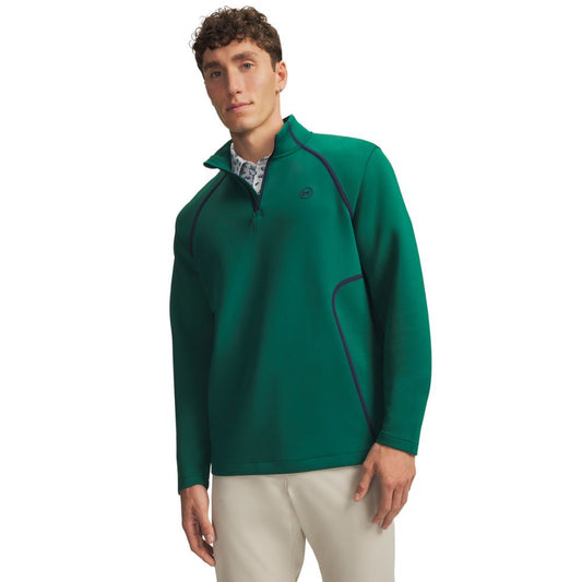 Under Armour Drive Men's 1/4 Zip Golf Midlayer Top 2026 - 6013943-312 Campus Ivy / Midnight Navy 312 M