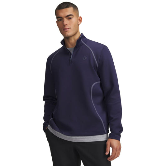 Under Armour Drive Men's 1/4 Zip Golf Midlayer Top 2026 - 6013943-410 Midnight Navy / Downpour Grey 410 M
