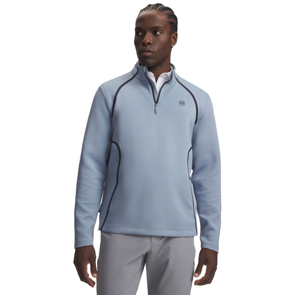 Under Armour Drive Men's 1/4 Zip Golf Midlayer Top 2026 - 6013943-448 Blue Wind / Aegean Blue 448 M