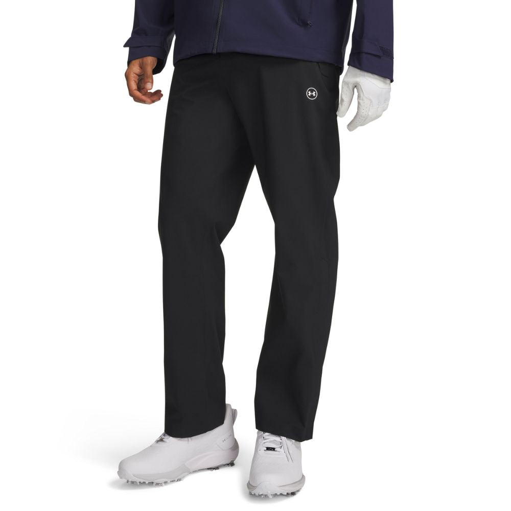 Under Armour Drive Men's Golf Rain Pant 2026 - 6013049-001 Black / White 001 M