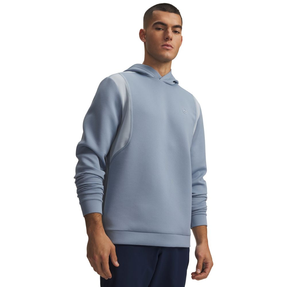 Under Armour Drive Men's Midlayer Golf Hoodie 2026 - 6013946-448 Blue Wind / Blue Fog / White 448 M