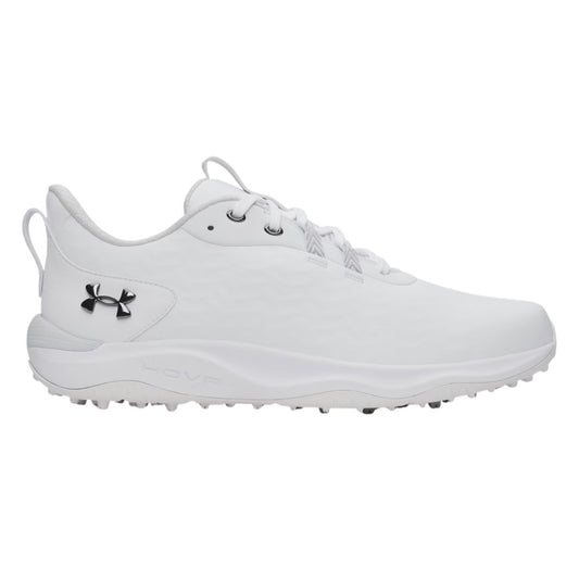 Under Armour Drive Pro Clone Men's Spikeless Golf Shoes 2026 - 6006117-100 White / White / Metallic Silver 7