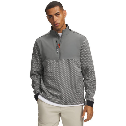 Under Armour Drive Pro Hybrid 1/4 Zip Midlayer Golf Top 2026 - 6013935-709 Clay Green / White 709 M
