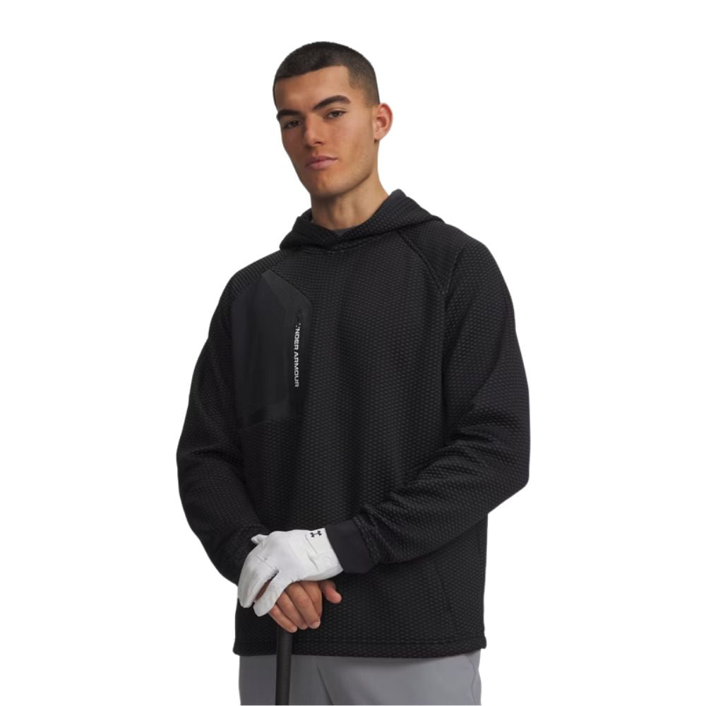 Under Armour Drive Pro Hybrid HD Midlayer Golf Top 2026 - 6013937-001 Black / White 001 M