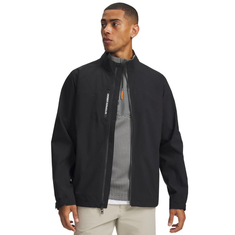 Under Armour Drive Pro Men's Golf Rain Jacket 2026 - 6013048-001 Black / Black 001 M