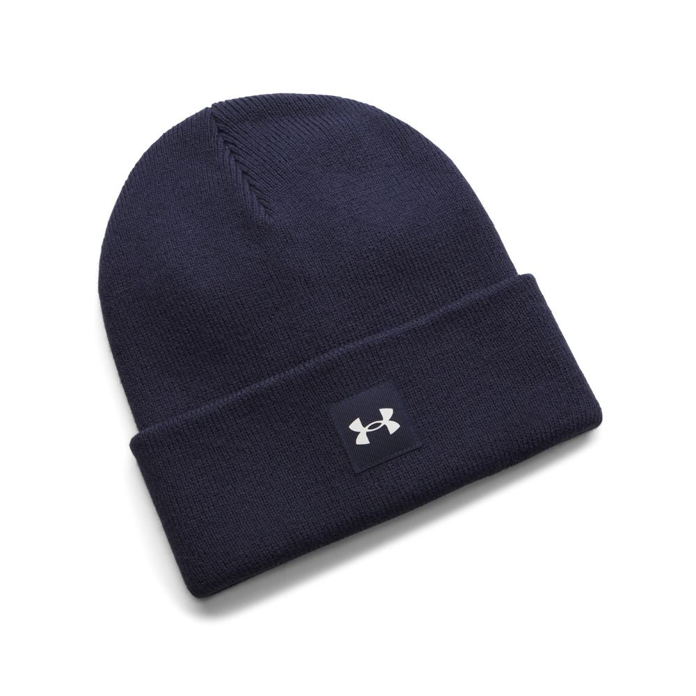 Under Armour Halftime Cuff Beanie Hat 2026 - 1373155-411 Midnight Navy / White 411
