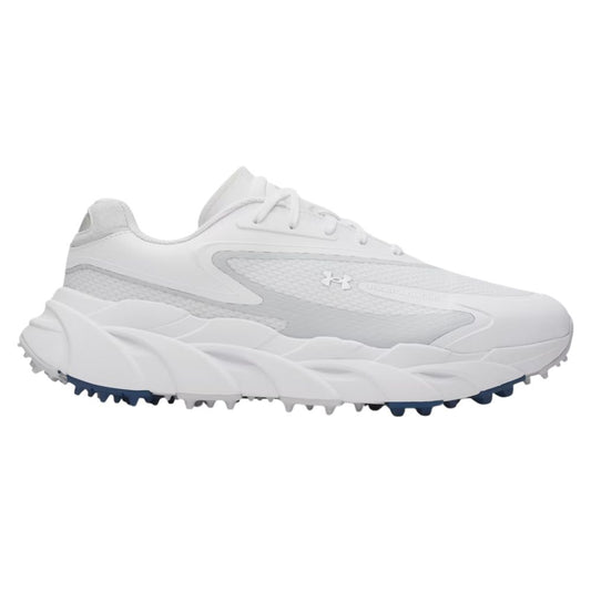 Under Armour Halo Hybrid Spikeless Men's Golf Shoes 2026 - 6009283-100 White / White / Metallic Silver 8