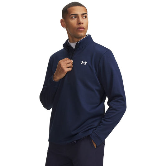 Under Armour Matchplay 1/4 Zip Men's Golf Pullover Top 2026 - 6010892-408 Academy / White 408 M