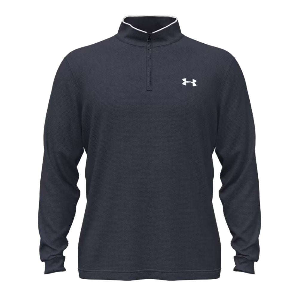 Under Armour Matchplay 1/4 Zip Men's Golf Pullover Top 2026 - 6010892-410 Midnight Navy / White M