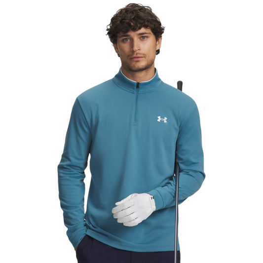 Under Armour Matchplay 1/4 Zip Men's Golf Pullover Top 2026 - 6010892-466 Boundless Blue / White M