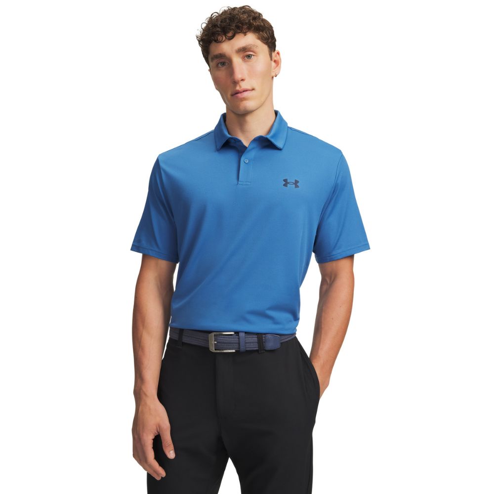 Under Armour Matchplay Men's Golf Polo Shirt 2026 - 6009799-430 Aegean Blue / Academy M