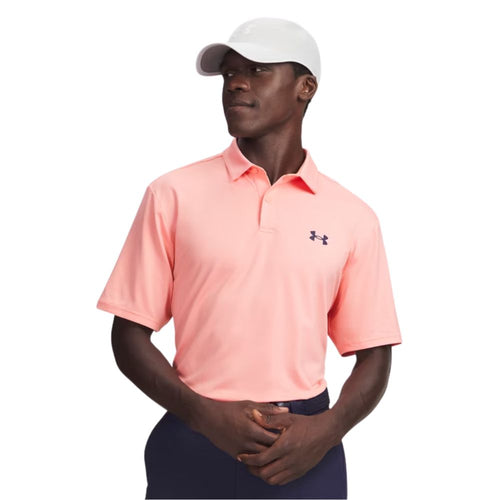 Under Armour Matchplay Men's Golf Polo Shirt 2026 - 6009799-603 Posh Pink / Midnight Navy M