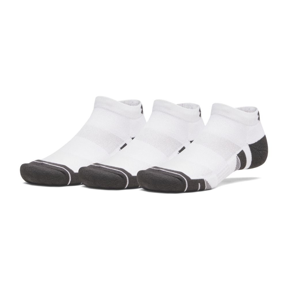 Under Armour Performance Tech Low Golf Socks 2026 - 3 Pack - 6015137-100 White / White / Jet Grey 100 M