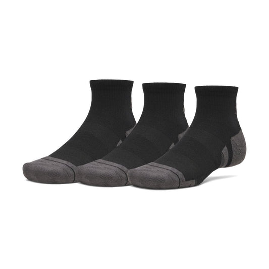 Under Armour Performance Tech Quarter Golf Socks 2026 - 3 Pack - 6015138-008 Ultimate Black / Ultimate Black / Jet Grey 008 M