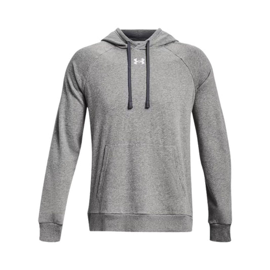 Under Armour Rival Fleece Men's Golf Hoodie 2026 - 1379757-025 Castlerock / Light Heather / White M